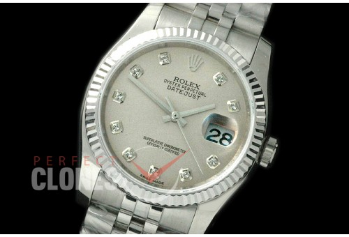 R36DJS-713 116234 SS/SS Fluted/Jubilee Light Grey Diam SA 3135