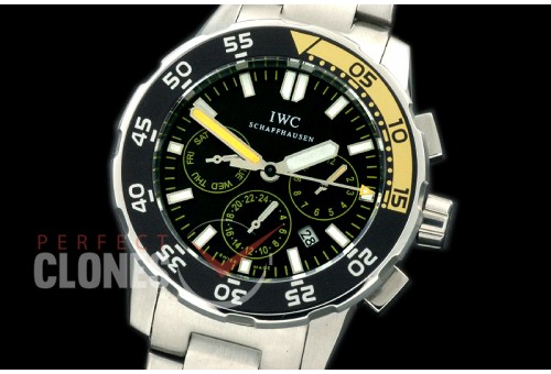IWAQT20074 Aquatimer Calender SS/SS Black Miyota 9120
