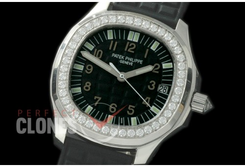 PPAQ01011R-D1 Aquanaut Mid SS/RU/Diam Black Num/Sticks A-2824 - Special Offer