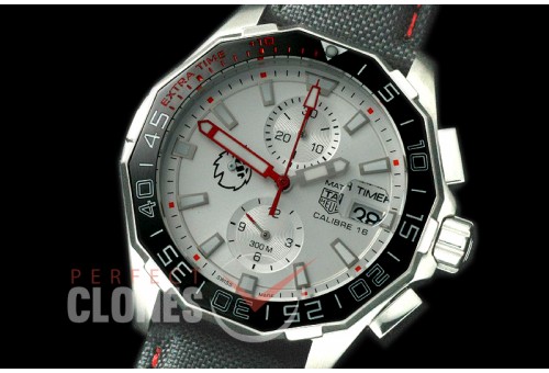 TGAQ00191N Aquaracer EPL Special Ed Calibre 16 Match Timer SS/NY White OS 20 Qtz