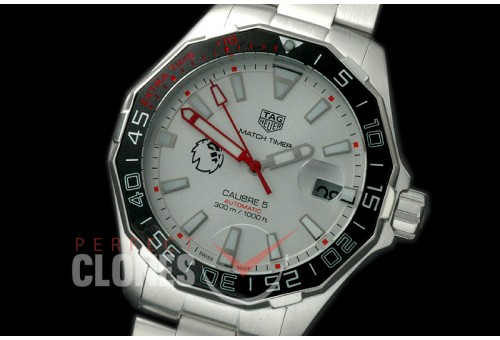 TGAQ00171 Aquaracer EPL Special Ed Calibre 5 Match Timer SS/SS White J-Qtz