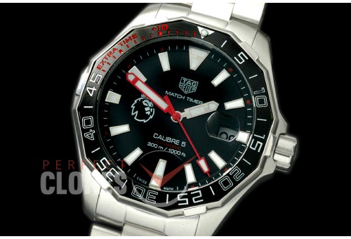 TGAQ00172 Aquaracer EPL Special Ed Calibre 5 Match Timer SS/SS Black J-Qtz