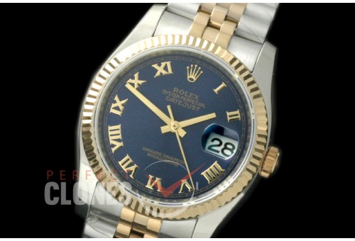 R36DJT-725 116233 SS/YG Fluted/Jubilee Blue Roman SA 3135
