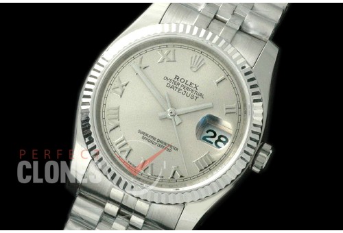 R36DJS-723 116234 SS/SS Fluted/Jubilee Light Grey Roman SA 3135