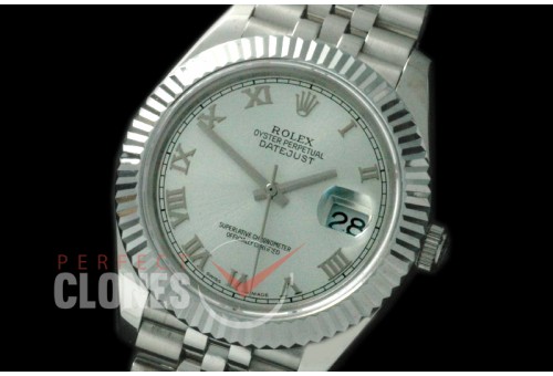 R41DJS-811 126334 SS/SS Fluted/Jubilee Silver White Roman SA 3235