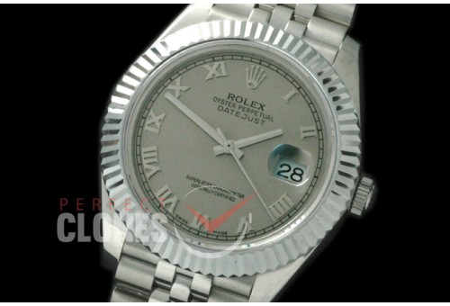 R41DJS-814 126334 SS/SS Fluted/Jubilee Light Grey Roman SA 3235