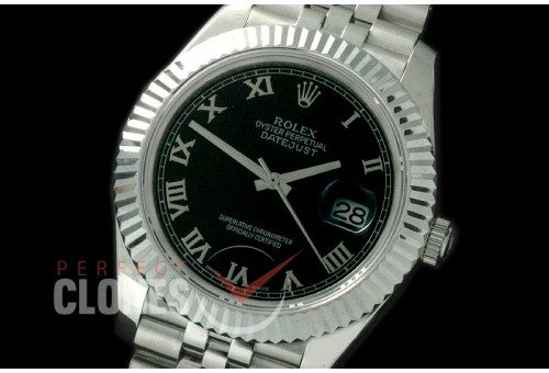 R41DJS-813 126334 SS/SS Fluted/Jubilee Black Roman SA 3235