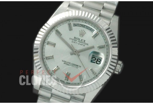 R40DDS00401 228239 SS/SS Fluted Bez Silver Glazier A-2836/3255