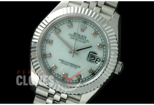 R41DJS-829 126334 SS/SS Fluted/Jubilee MOP White Diam SA 3235