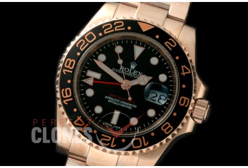 RLGSP10016 Everose GMT on OysterFlec RG/RG Black A-2813