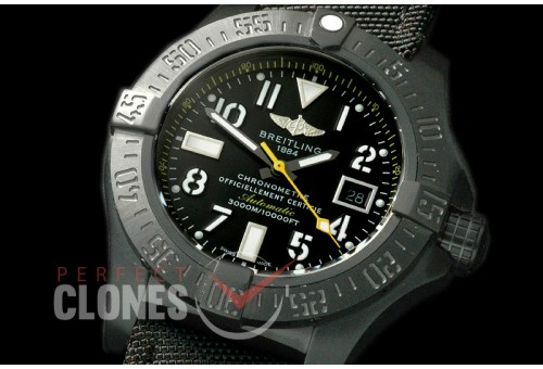 BLSW00006R Avenger Seawolf Blacksteel Code Yellow DLC/NY Black Asian Clone 2836