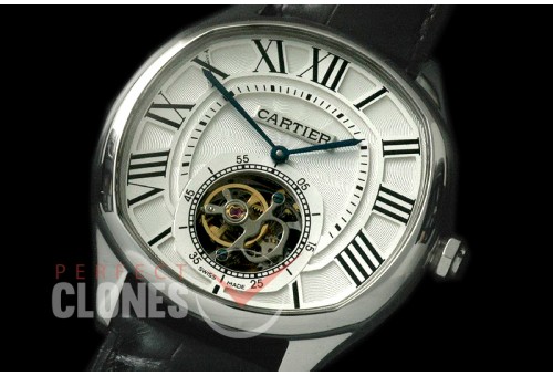 CARDR-1081 Drive de Cartier Tourbillon SS/LE White Flying Man Tourbillon