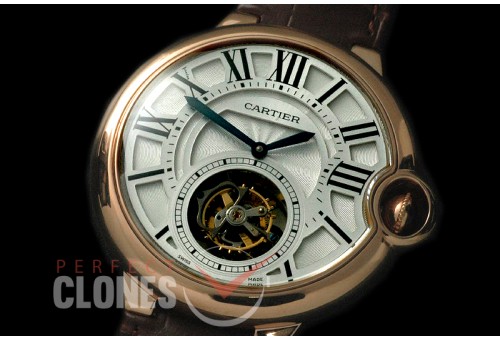 CARBA00026 Ballon De Cartier Tourbillon RG/LE White Flying Man Tourbilon