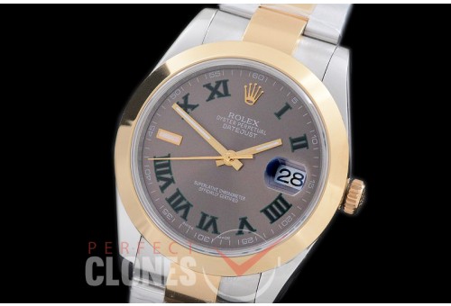 R41DJT-773 116333 SS/YG Smooth/Oyster Grey Roman SA 3136