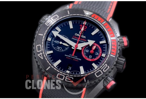 0 0 OMCPO45-922R 2018 Deep Black Planet Ocean Chrono Volvo Ocean Race Limited Ed CER/RU Black-Red A-7750