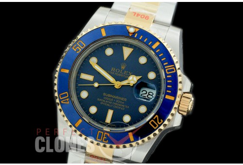 0 0 0 0 RLST00972 GMF 904L Steel Submariner 116613LB SS/YG Blue SA3135