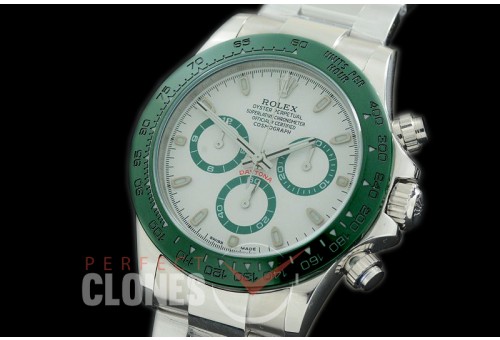 RLDS00059 Daytona 116506 SS/Cer/SS Green Bezel Special Ed White Sticks A7750