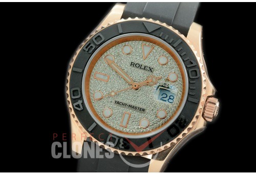 RYMENR00026 KSF 116621 Yachtmaster Everose Men RG/RU Full Diamond Crested Dial A-2836