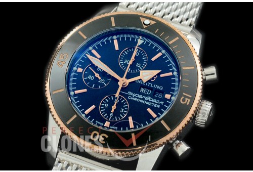 0 0 BLSF-HC46-111M ANF/OXF Superocean Heritage Chronograph SS/ME Black A-7750