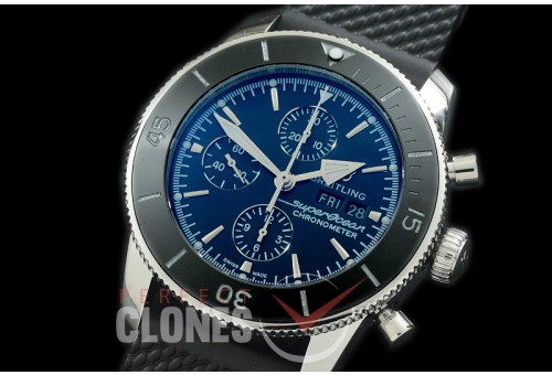 0 0 BLSF-HC46-101R ANF Superocean Heritage Chronograph SS/RU Black A-7750