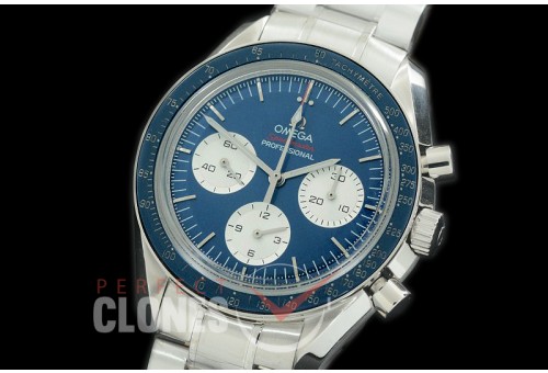 0 0 0 OMSP00313 OMF Speedmaster Moon Watch SS/SS Blue Venus 75 H/W
