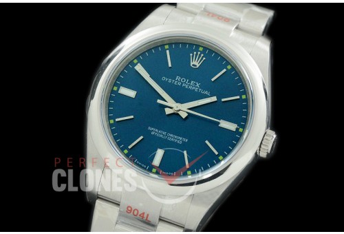 RLOY00132S GMF 904L Steel Osyter Perpetual 114300 SS/SS Blue SH 3132