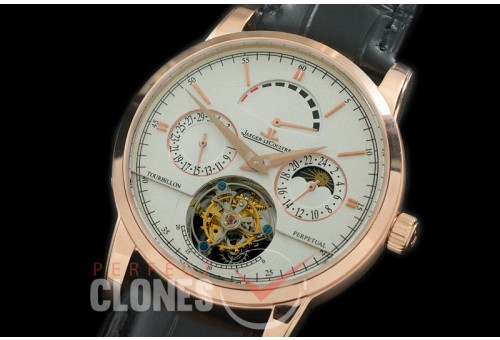 0 JL00907 Master Reserve/Calender/Day Phase Tourbillon RG/LE White Flying Tourbillon