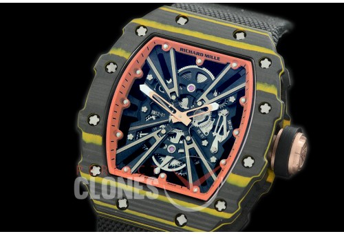 RM012-01-132 RM012 Tourbillon Black/Yellow NTPT/RU Black Skeleton Customized Movt