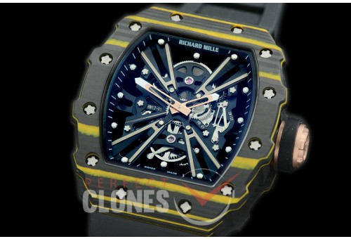 RM012-01-131N RM012 Tourbillon Black/Yellow NTPT/NY Black Skeleton Customized Movt