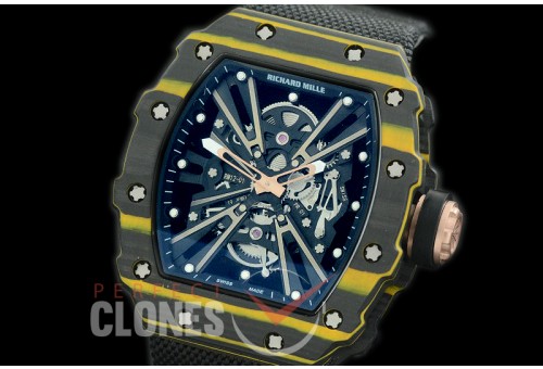 RM012-01-131 RM012 Tourbillon Black/Yellow NTPT/RU Black Skeleton Customized Movt
