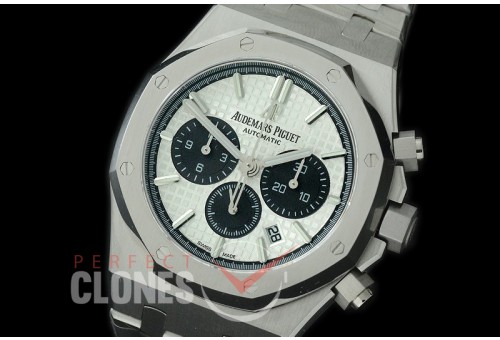 AP26331-102 OMF Royal Oak Chronograph SS/SS White A-7750 Mod 1-1 Thickness 