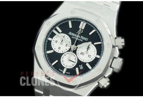 AP26331-101 OMF Royal Oak Chronograph SS/SS Black A-7750 Mod 1-1 Thickness 