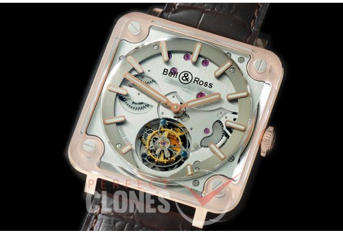 0 0 0 0 BRX2-106 X2 Tourbillon Micro Rotor RG/LE Silver Real Tourbillon 