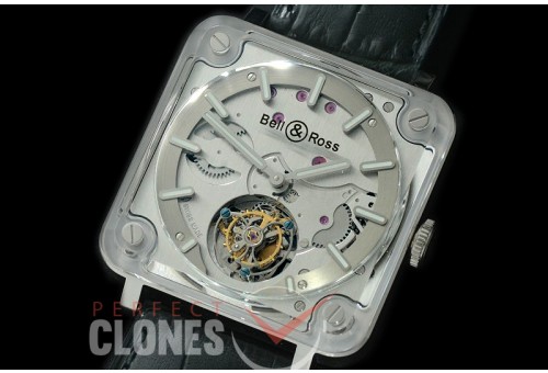 0 0 0 0 BRX2-101 X2 Tourbillon Micro Rotor SS/LE Silver Real Tourbillon 