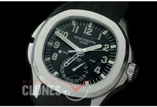 PPAQT-5164-101 GRF Aquanaut Travel Time 5164A SS/RU Black Asian Custom Calibre 324 S C FUS