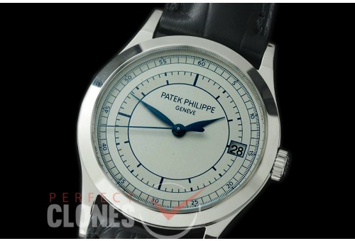 PP-5296-106 Calatrava 5296 SS/LE Grey/White Miyota 9015 Modified Calibre 324SC