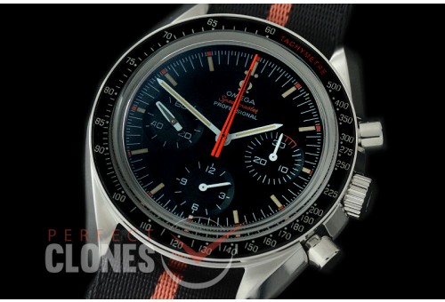 0 0 0 OMSP00314N OMF Speedster Moon Watch Limited Ed SS/NT Black Venus 75 H/W