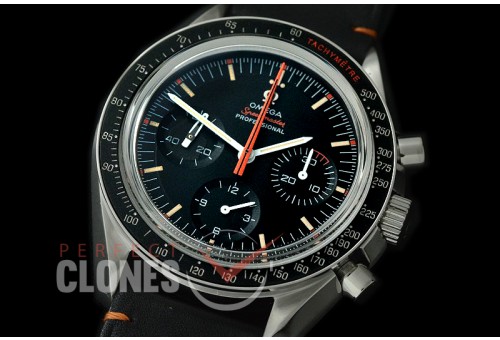 0 0 0 OMSP00314L OMF Speedster Moon Watch Limited Ed SS/LE Black Venus 75 H/W
