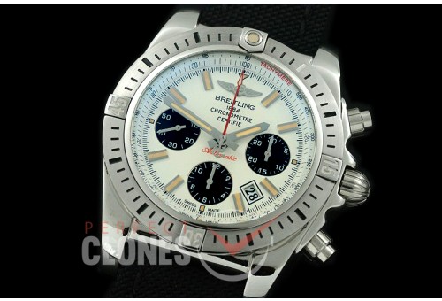0 BLB01-00056L GF Chronomat B01 Chronograph SS/LE White A-7750