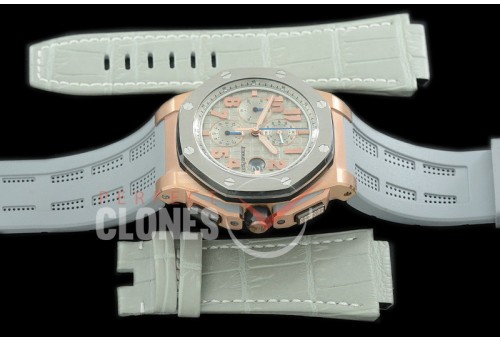 0 0 0 0 AAP00091 26210 Royal Oak Offshore Lebron James Limited Edition RG/RU Grey A-3126 Free XS Rubber Strap