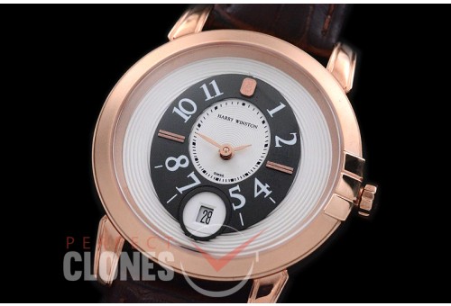 HW00113 Midnight Automatic RG/LE White/Black Jap Miyota 9015