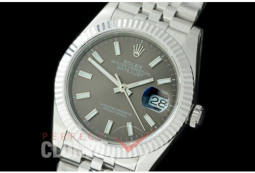 R36DJS-503 BP Datejust 36 126234 SS/SS Fluted/Jubilee 2019 Rhodium Grey Sticks A-2824
