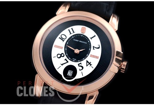 HW00114 Midnight Automatic RG/LE Black/White Jap Miyota 9015