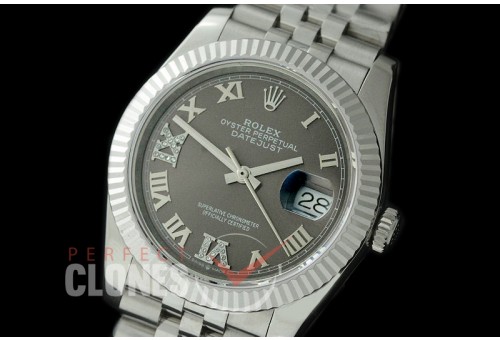 R36DJS-528 BP Datejust 36 126234 SS/SS Fluted/Jubilee 2019 Dark Rhodium Roman/Diamonds A-2824