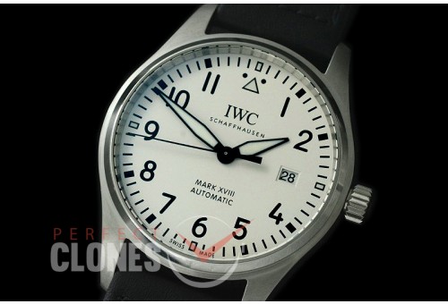 IWM18-001 M+F Mark XVIII Pilot Automatic IW327012 SS/LE White A-35111 