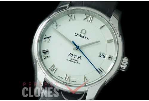 0 0 0 0 OMDEV-101 XF/VSF Deville Date Automtaic SS/LE White VS Cal 8500 Superclone 