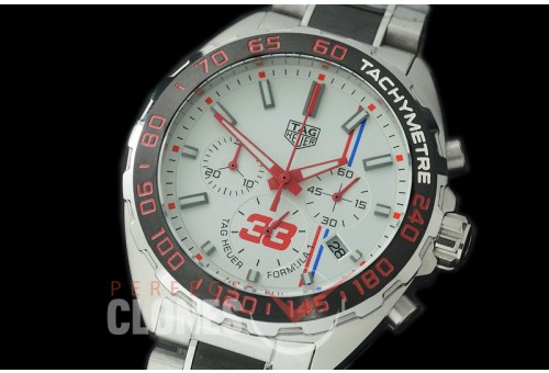 0 0 TGF1-MV33-101 Formula 1 Max Verstappen 33 Special Ed Chronograph SS/SS White OS 10 Qtz