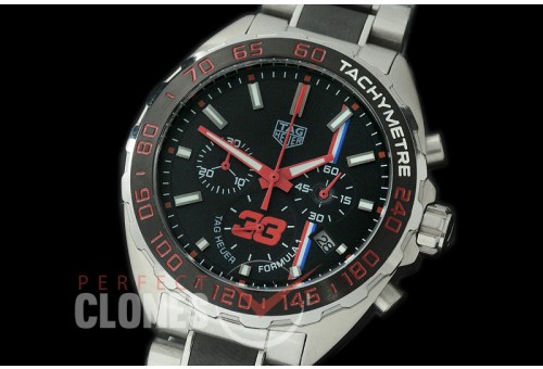 0 0 TGF1-MV33-102 Formula 1 Max Verstappen 33 Special Ed Chronograph SS/SS Black OS 10 Qtz