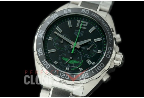 0 0 TGF1-AM-103A Formula 1 Aston Martin Special Ed Chronograph SS/SS Grey/Green OS 10 Qtz