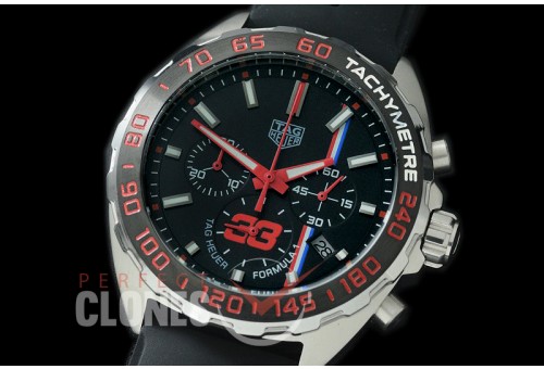 0 0 TGF1-MV33-101A Formula 1 Max Verstappen 33 Special Ed Chronograph SS/SS White OS 10 Qtz